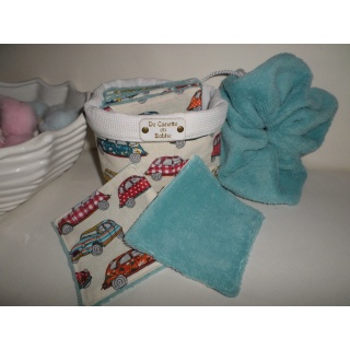 panire_8_lingettes_et_fleur_de_douche_turquoise